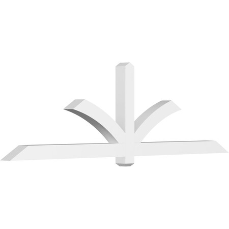 Ekena Millwork Redmond Architectural Grade PVC Gable Bracket, 96"W x 28"H x 4"D x 4"F, 7/12 Pitch GBP096X28X0404RED00